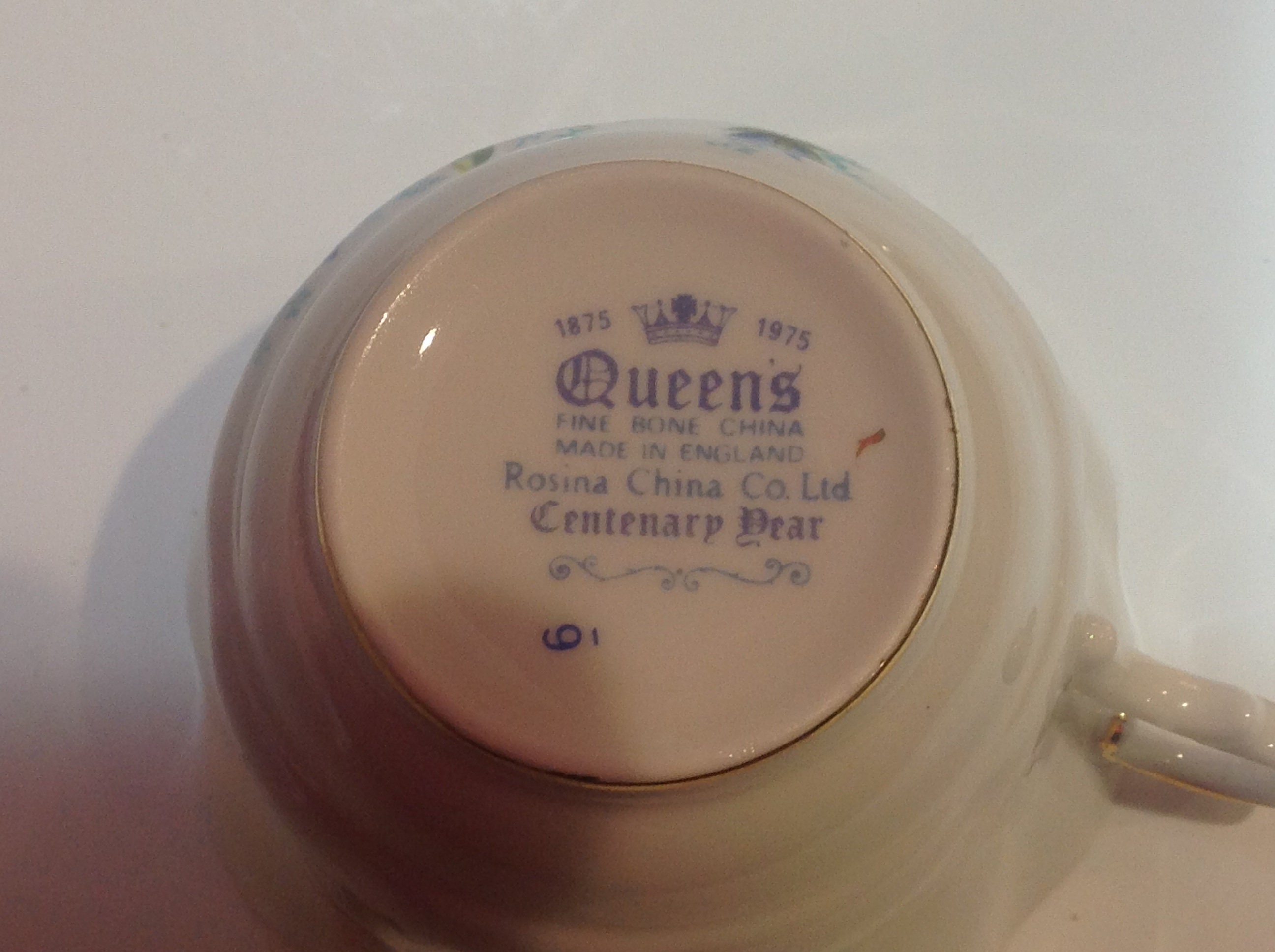 Queens Bone China Tea Cup and Saucer Centenary Dear Pattern Etsy