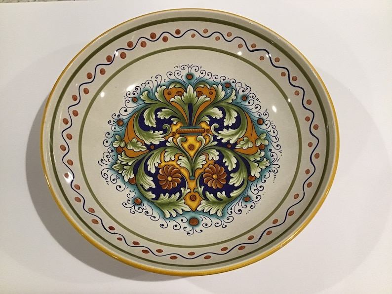 Ceramica Nova Deruta Round Serving Bowl Made in Italy Etsy