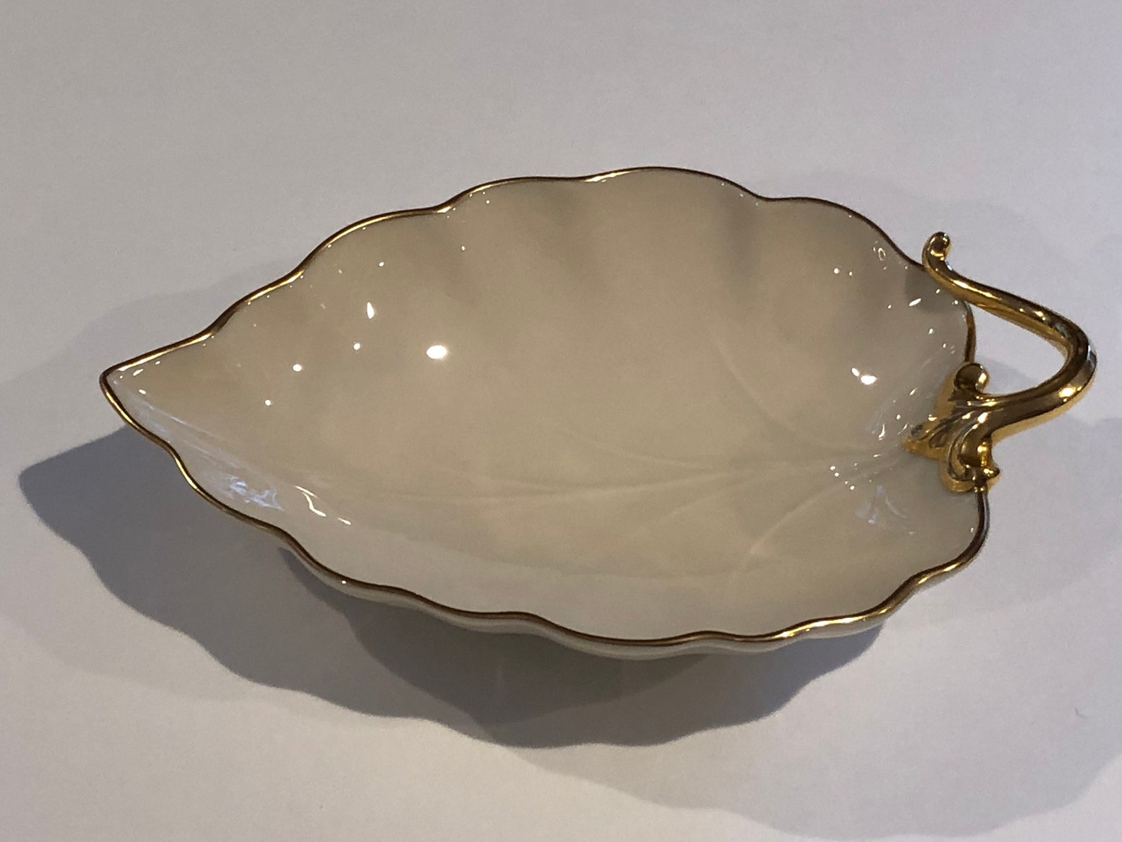 Lenox Leaf Shaped Candy Dish Etsy