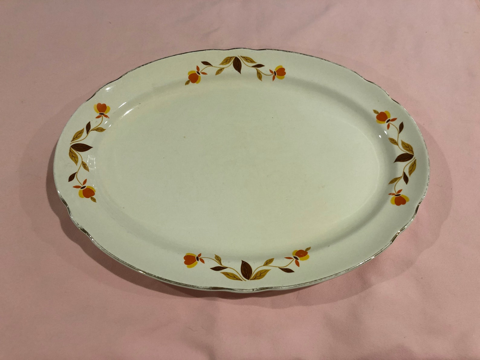 Superior Hall Quality Dinnerware 13 Oval Platter Fall Etsy