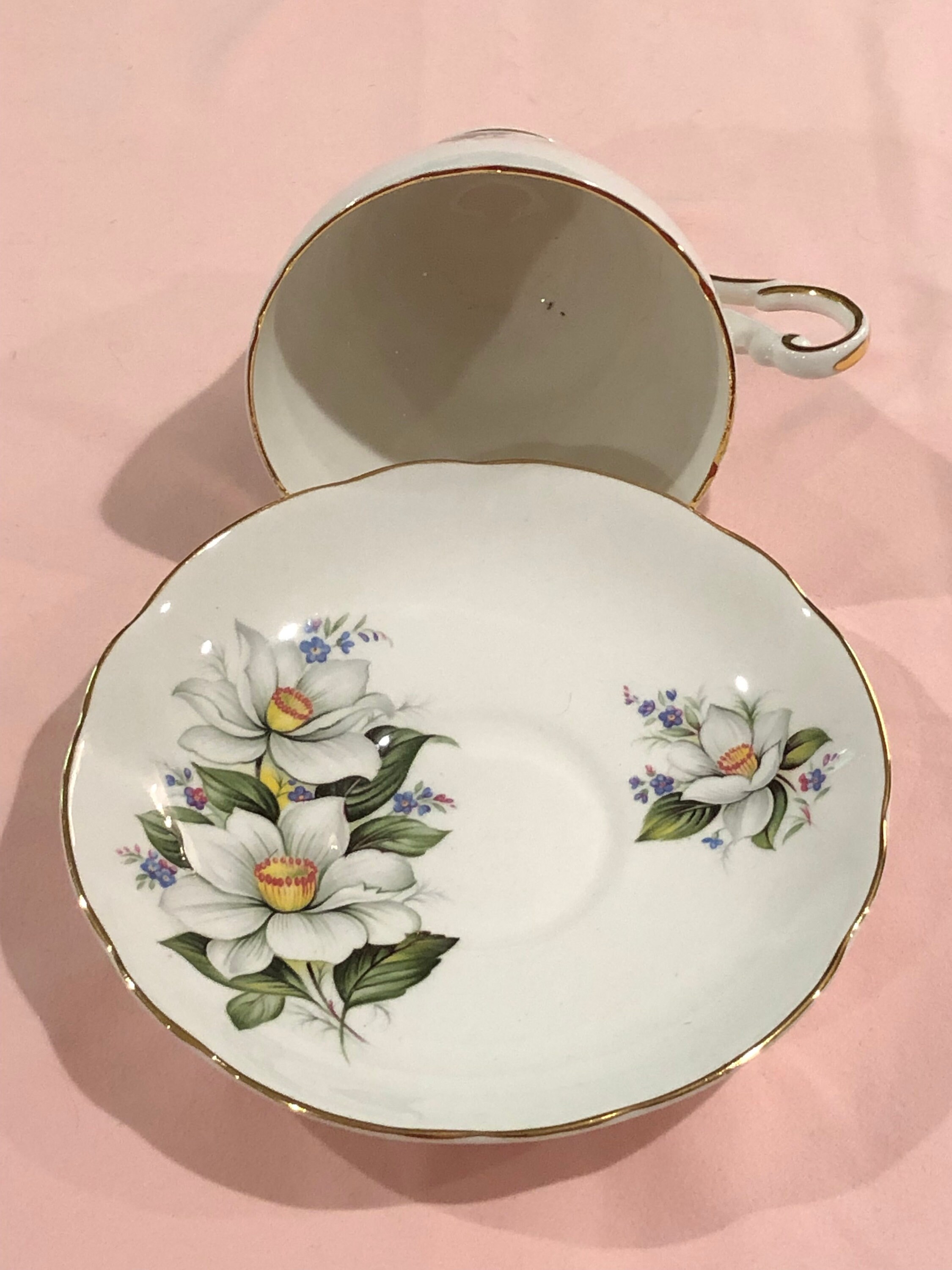 Regency Bone China Cup and Saucer Made in England Daffodil Etsy