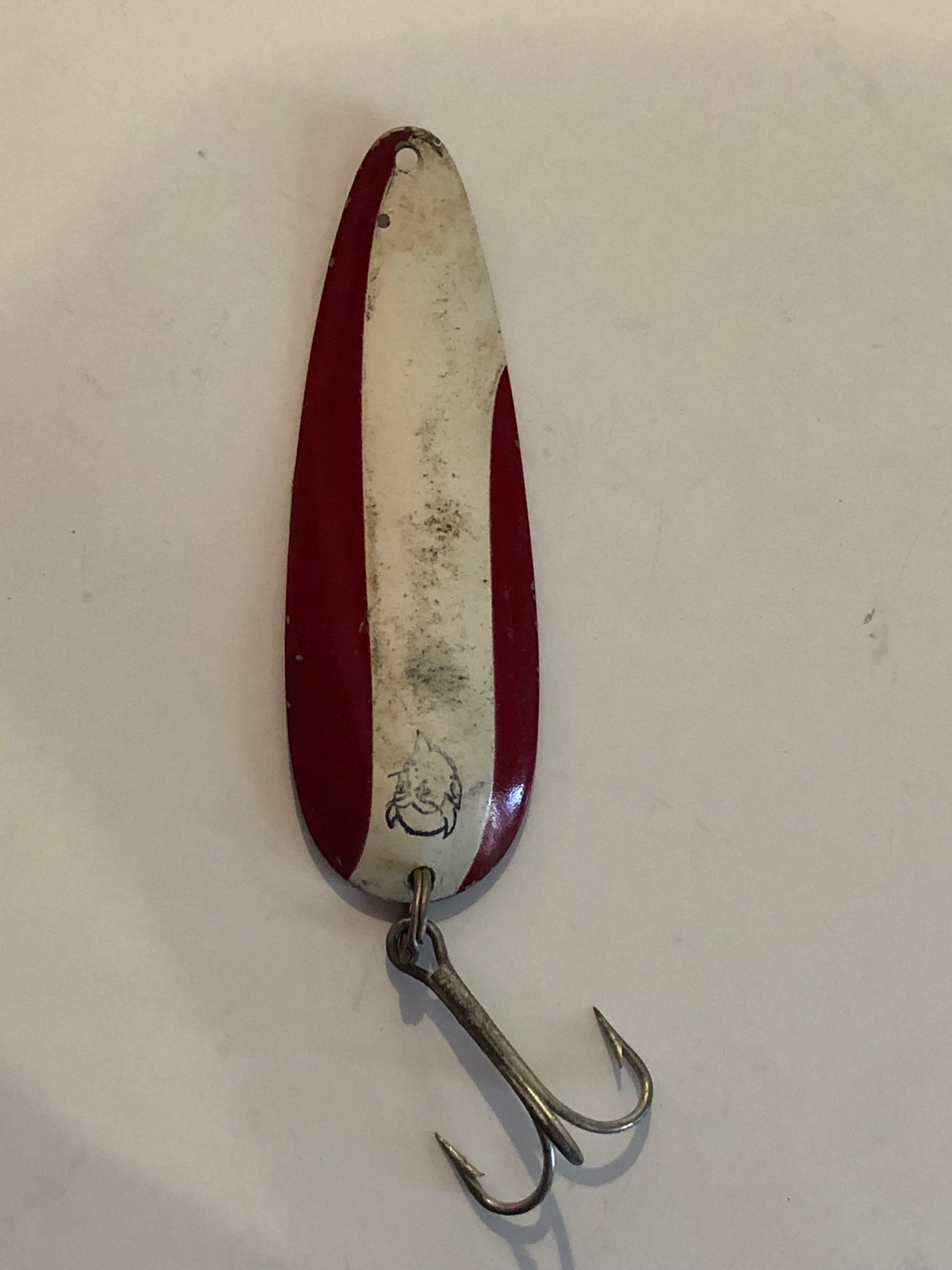 Vintage Daredevle Fishing Lure, 3-1/2 Spoon, Made in Detroit, MI 
