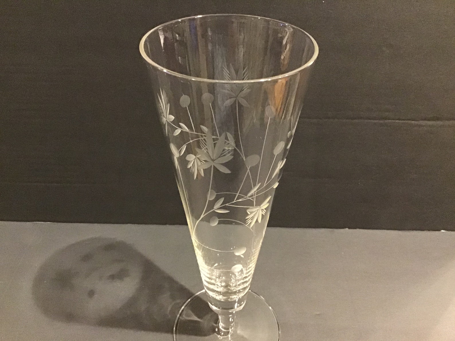 Crystal Etched Footed Pilsner Glasses 10 Oz Cap. 91/8 Etsy