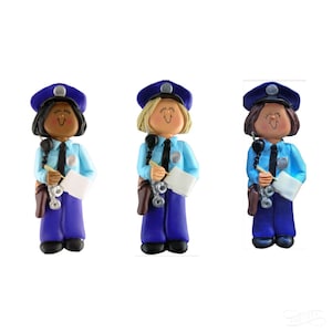 名前入り警察官オーナメント // 女性警察官へのパーソナライズされたギフト // 警察官へのクリスマス ギフト // 救急隊員へのギフト