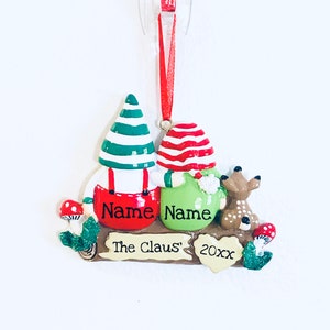 Gnome Family of 2 Ornament // Personalized Ornament // Christmas Ornament // Gnome Ornament // Family of 2 Ornament // Grandparent Ornament
