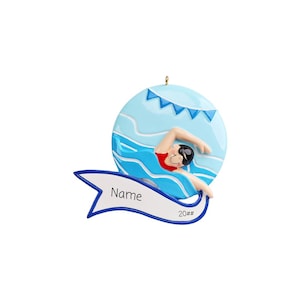 Swimmer Ornament // Personalized Ornament // Christmas Ornament // Sports // Girl Swimmer // Swimmer // Swim Coach Gift // Swim Team