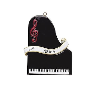 Piano Christmas Ornament // Personalized Piano Ornament // Custom Music Ornament // Piano with Name Ornament // Piano Lessons