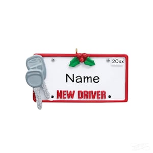NEW DRIVER Personalized Christmas Ornament Gift // Christmas Gift for First Time Driver // Happy 16th Birthday Gift