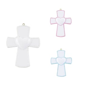 Cross Ornament // Personalized Christmas Ornament // Godchild Gift // Guardian Angel // In Memory Of Gift // Christmas Religious Gift