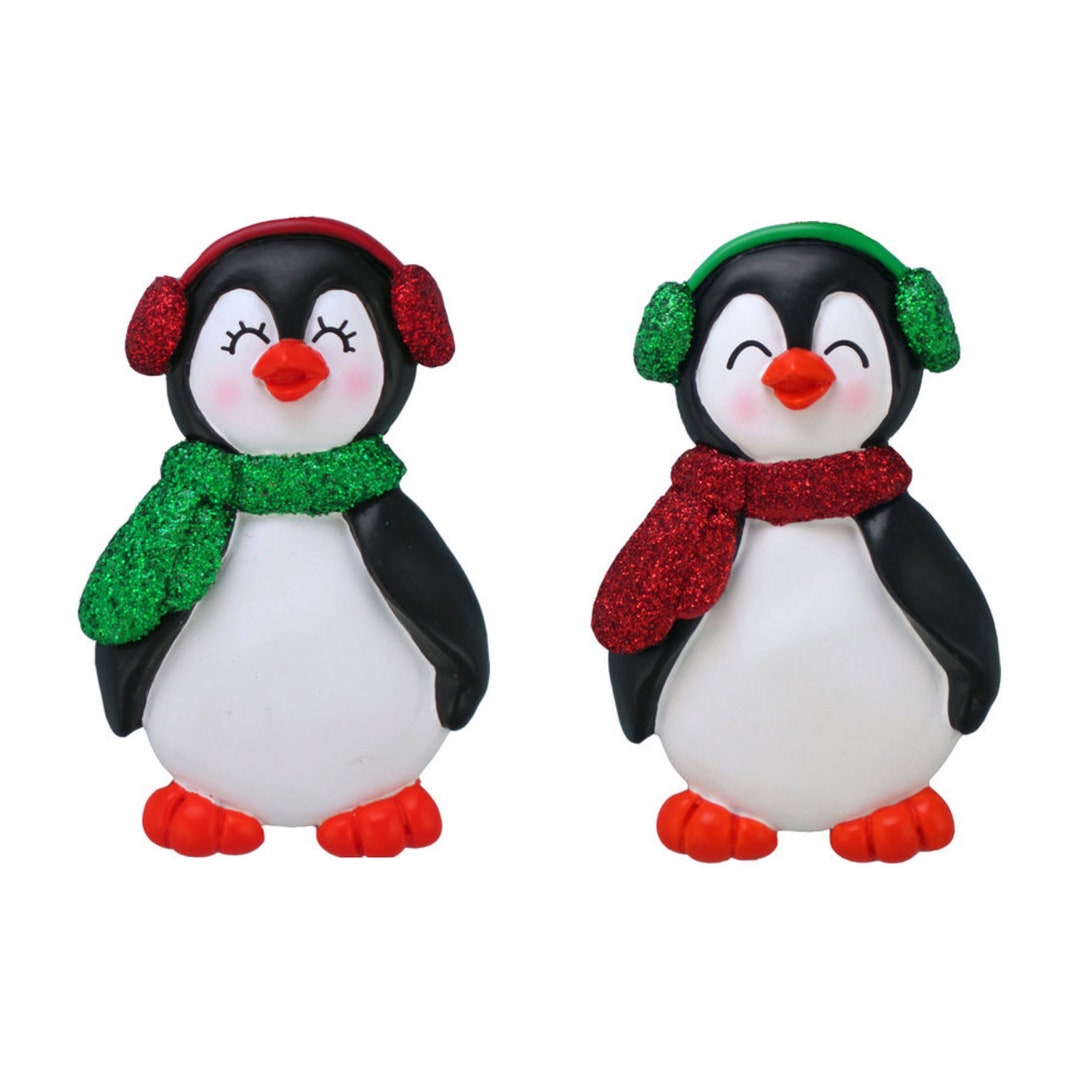 Penguin Personalized Christmas Ornament // Custom Baby First Etsy