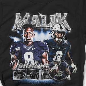 Custom Bootleg Football Shirt, Football Bling Shirt, Personalized Football Shirt, Football 2025, Custom Football Player Shirt, Retro 90&#39;s