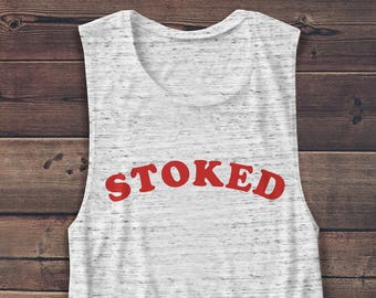 Stoked Graphic Muscle Tank - Women's Flowy Tee