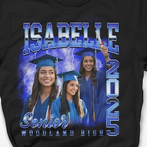 Custom Graduation Shirt, Personalized Grad Shirt, Senior 2025 Shirt, Chrome Text, Class of 2025 Shirt, Family Graduation Shirt, College Grad