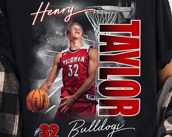 Personalized Basketball Player Shirt, Custom Team Number, Gift