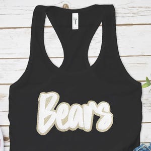 Custom Puff and Glitter Tank Top, Custom Sports Puff Tank, Puff Print Team Name Tank-Top, Custom School Tank Top, Puff School Sports