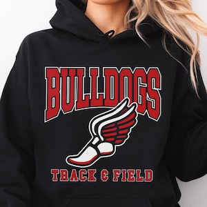 Custom Track & Field Team Name Hoodie, Custom Name Track Hoodie, Custom Athletics, Running Shirt, Retro Track and Field, Custom Team Hoodie