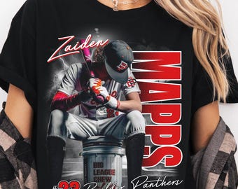 Custom Baseball Player Shirt, Personalized Team Tee, Fastpitch, Baseball Mom Shirt, Bootleg Style Sports Top, Unique Fan Apparel