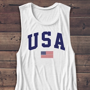 USA Muscle Tank, Fourth of July Tank, Amerika Tank, Onafhankelijkheid, Retro, Vintage, Patriotic, Alcohol, Zomer Tank, BBQ, Graphic Tee