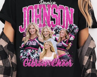Custom Glitter Cheer Dance Shirt, Bling Dance Shirt, Rhinestones, Bootleg Tee, Cheerleading, Nationals, Senior Tee, Dance Team, Cheer Mom