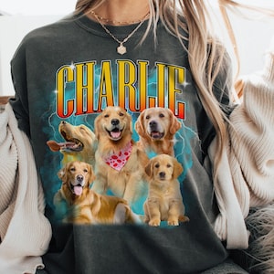 Custom Pet Shirt, Bootleg Dog Shirt, Pet Photo Shirt, 90's Dog Shirt, Custom Cat Shirt, Personalized Dog Shirt, Gift Idea, Photo Pet Tee