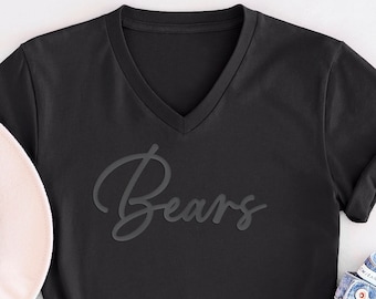 Custom Puff Print Sports Shirt, Custom V-neck, Puff Print Team Name Shirt, Embossed, Custom School Mascot, Puff School Sports, Sports Shirt