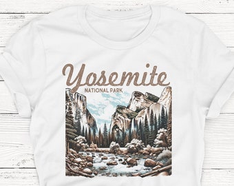 Vintage Yosemite National Park T-Shirt, Unisex Camping Shirt
