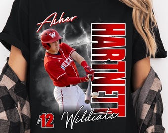Custom Baseball Player Shirt, Personalized Team Tee, Fastpitch, Baseball Mom Shirt, Bootleg Style Sports Top, Unique Fan Apparel