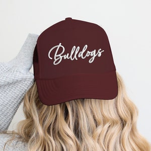 Custom Puff Football Trucker Hat, Custom Team Hat, Custom Cursive Hat, Puff Print Team Name Hat, Puff School Sports, Custom Sports Hat
