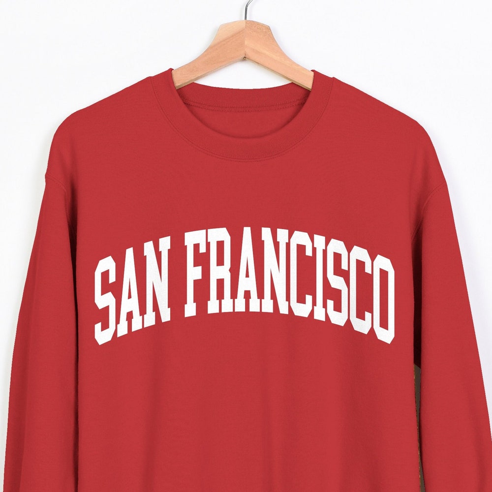 San Francisco Sweatshirt, The Bay Sweatshirt, Sunday Funday, Sports Sweatshirt, Pullover Sweatshirt, Tailgate, Game Day, Retro Sweatshirt Shirtstore24H