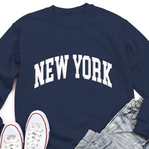 New York Puff Sweatshirt, New York City Puff Sweatshirt, Baseball Puff, Sports Sweatshirt, Pullover Sweatshirt, Game Day, Retro Sweatshirt