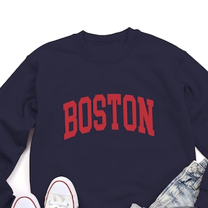 Boston Sweatshirt, Boston City Sweatshirt, Baseball, Sports Sweatshirt, Pullover Sweatshirt, Tailgate, Game Day, Retro Sweatshirt