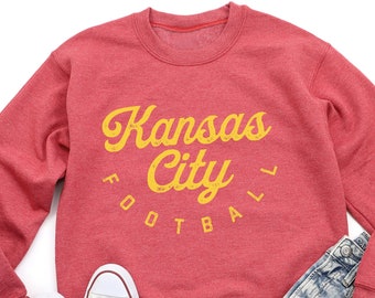 Vintage Kansas City Sweatshirt, Kansas Sweatshirt, Sunday Funday, Sports Sweatshirt, Pullover Sweatshirt, Tailgate, Retro Sweatshirt