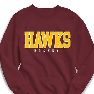 Custom Hockey Sweatshirt, Hockey Sweatshirt, Team Sports, Team Sweatshirt, Personalized Hockey Sweatshirt, Hockey Team