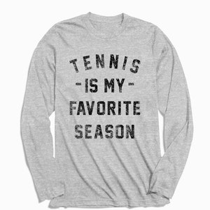 El tenis es mi manga larga favorita de la temporada, camiseta de tenis, vintage, unisex, deportes, cerveza, tailgating, vino, Wimbledon, atletas