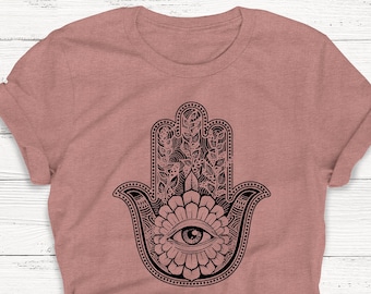 Hamsa Graphic T-Shirt, Unisex Crewneck, Yoga Workout Top