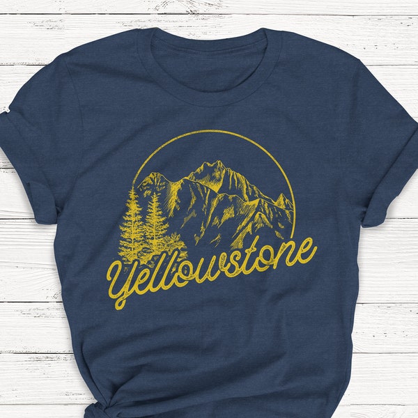 Yellowstone Tshirt, Outdoor Shirt, Retro Shirt, Vintage Shirt, Camping Shirt, Summer Top, Graphic Tee, Ladie's Crewneck Tee