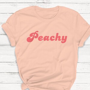 Peachy Retro T-shirt, 70s Style, Graphic Tee