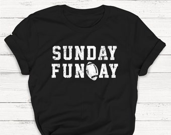 Sunday Funday T-shirt, Women's Football Shirt, Graphic Tee, Women's Crewneck, Cute, Sports, Beer, Tailgating, Wine, Sunday, Vintage, Retro,