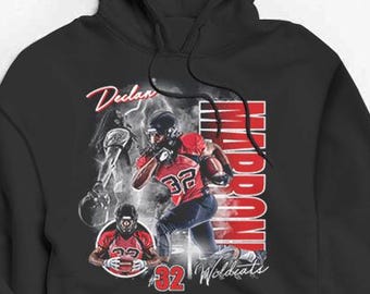 Custom Football Player Hoodie: Personalized School Team Apparel