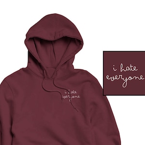 I Hate Everyone Hoodie, Social Distancing, Quarantine, Hoodie, Women&#39;s Sweatshirt, Funny, Antisocial, Introvert, Home,