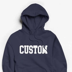 Custom Puff Hoodie, Puff Text Hoodie, Your Custom Puff Text, Hoodie, Puff Print Team Name, Custom School Hoodie