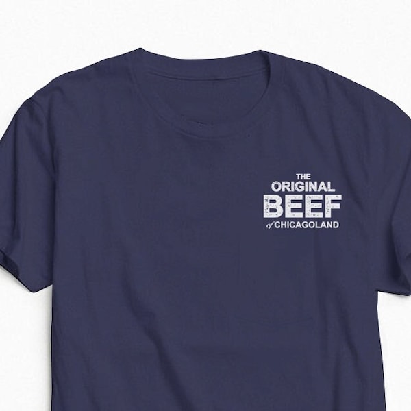 The Original Beef of Chicagoland T-Shirt, Carmy, Shirt, Ritchie & Sydney Sandwich Shop, Pocket Graphic Tee, Gift, Vintage T-shirt