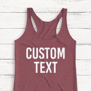 Diseño de tanque personalizado - Tanque personalizado - Tu texto aquí - Camiseta sin mangas personalizada - Camisa personalizable - Camisa personalizada - Diseño propio - Logotipo propio