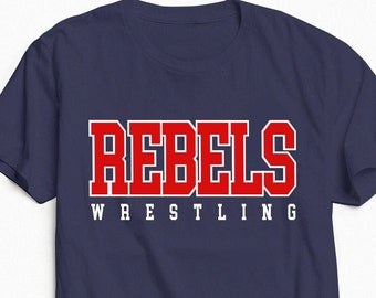Custom Wrestling Team Shirt, School Sports, Personalized Tee
