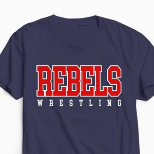 Custom Wrestling Team Shirt, School Sports, Personalized Tee