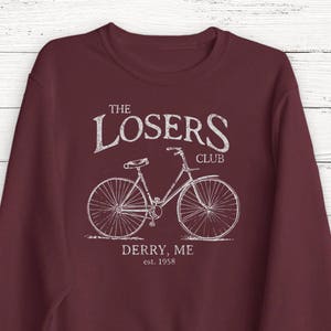 The Losers Club Sweatshirt, Vintage Bike, Sweatshirt, Stephen King's IT, IT, Pennywise, Vintage, Clown, Scary Movies, Horror image 1