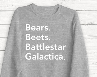 The Office Sweatshirt, Dwight Schrute, The Office Sweater, Bears Beets Battlestar Galactica, Michael Scott, Jim Halpert, Humor