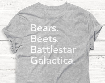 Bears Beets Battlestar Galactica, The Office Shirt, Dwight Schrute, Michael Scott, Jim Halpert, Humor