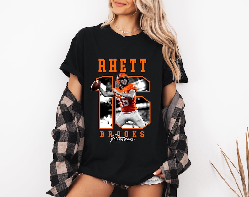 Custom Football Player Shirt, Personalized Photo Number Tee, Game Day Sports Shirt, Player Name, Football Gifts, Senior Night, Fanatics image 4