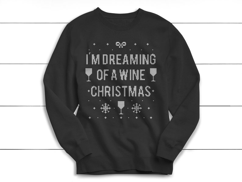 wine christmas sweater